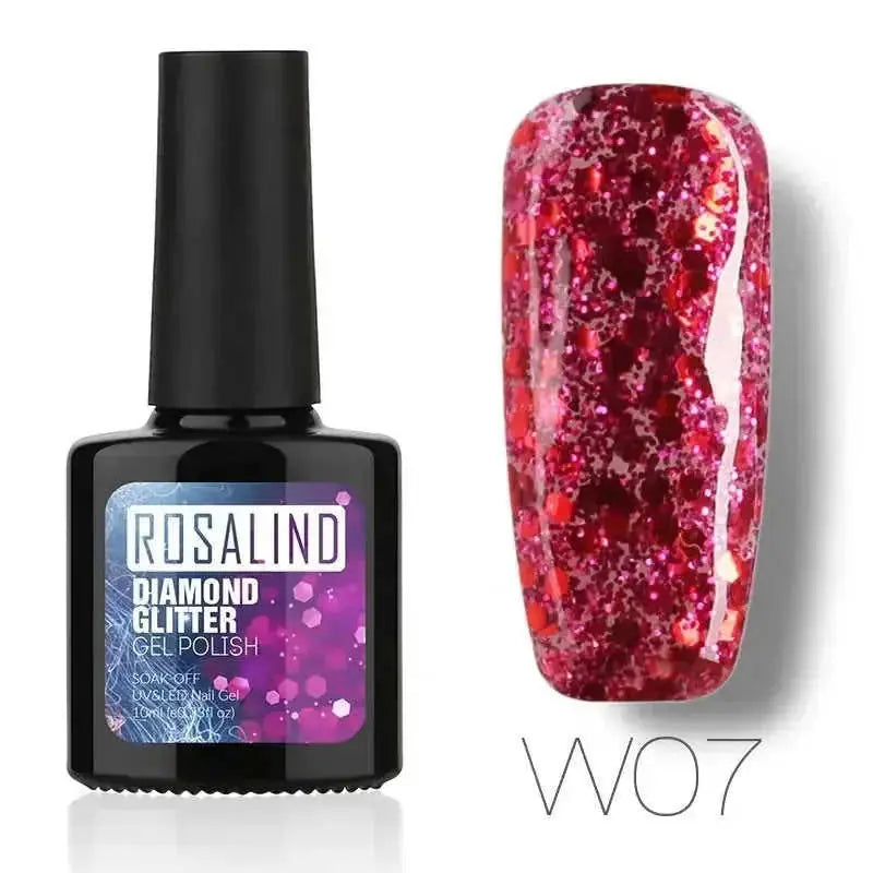 Diamond Nail Gel Polish - Reflective Glitter Gel for Nail Art | 10ml UV/LED RBW48 - available style options