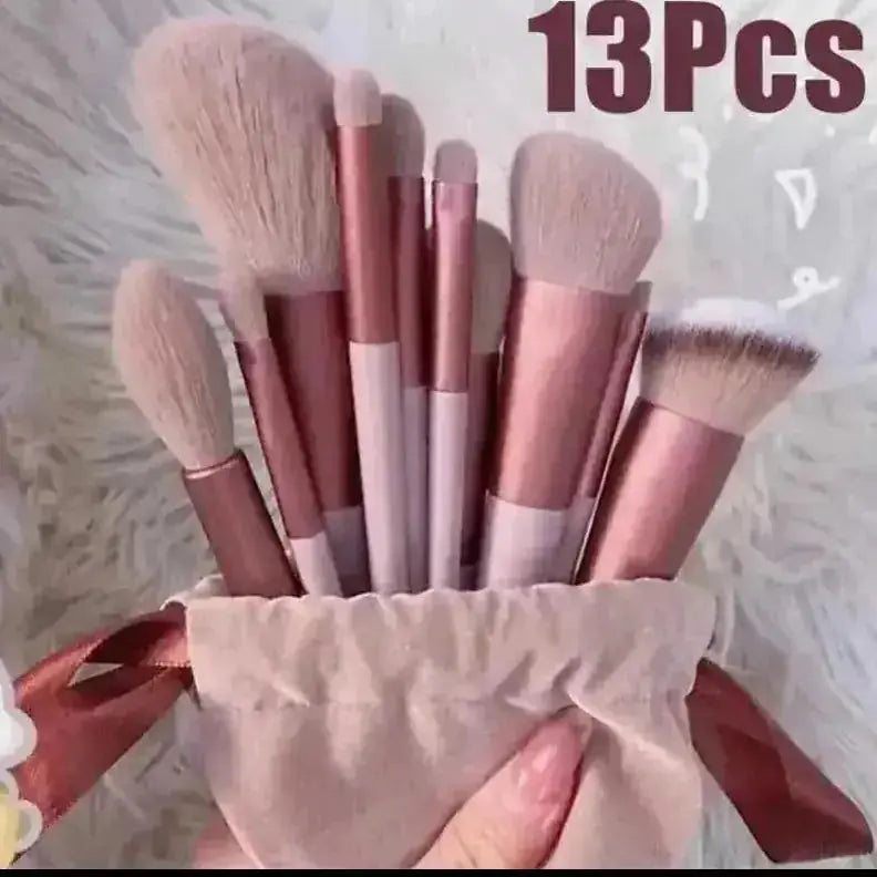 13pcs Professional Makeup Brush Set - Concealer Blush Powder Brushes - color variant showing best makeup brushes for begin...