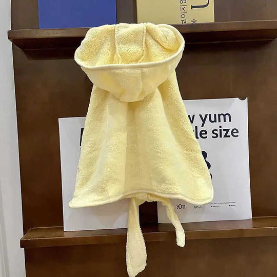 Dog Four Seasons Can Wear Bath Dry Bathrobe M - reverse side showing construction