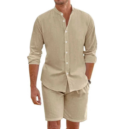 lightweight cotton fabric | breathable summer outfit | casual beachwear set | energy saving