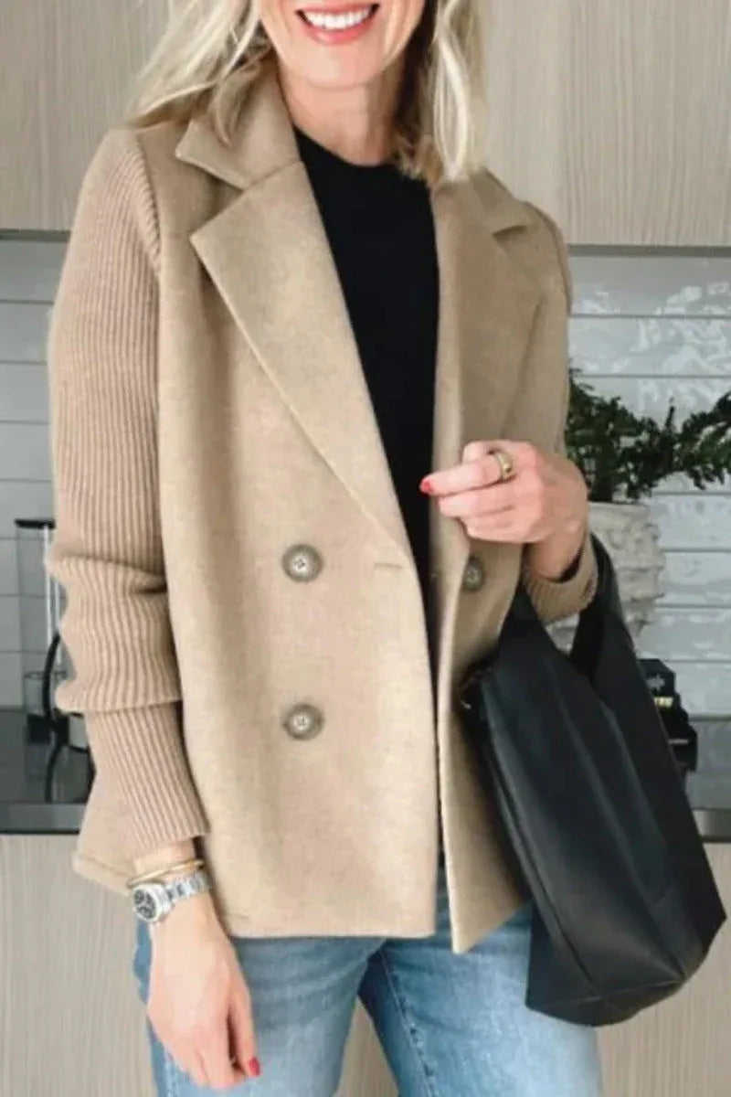Women's Elegant Wool Stitching Woolen Coat Commuter Suit Meifu Market