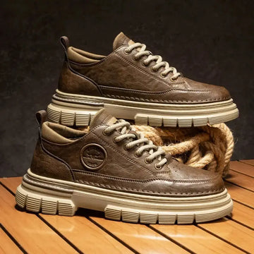 High-grade British Style Worker Boot Platform Casual Leather Shoes Meifu Market