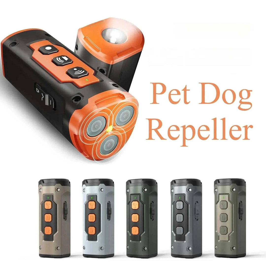Dog Drive Ultrasonic Three-head Bark Plug Torch Dog Drive Artifact Anti Dog Bark Deterrent Device With LED Flashlight XP30...