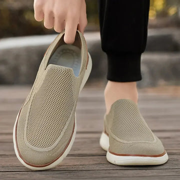 breathable mesh shoes for men | lightweight casual sneakers | fly woven upper construction | ultrasonic cleaning