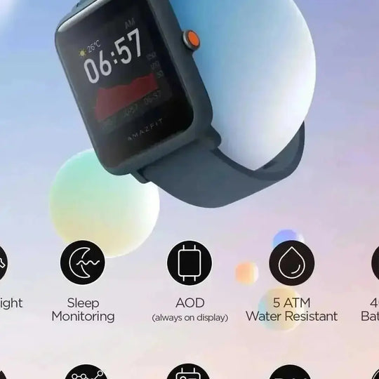 Amazfit Bip S Lite Smartwatch - 30 Day Battery Life, Music Control, Heart Rate Monitor & Fitness Tracker - side view...