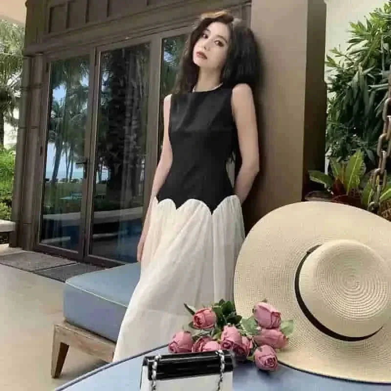 chiffon pleated midi dress | sleeveless swing dress for weddings | free shipping and returns | energy saving