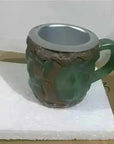 400ml Resin Crystal Coffee Mug - Elegant Mineral Design with Handle - view 24 (pattern: check)