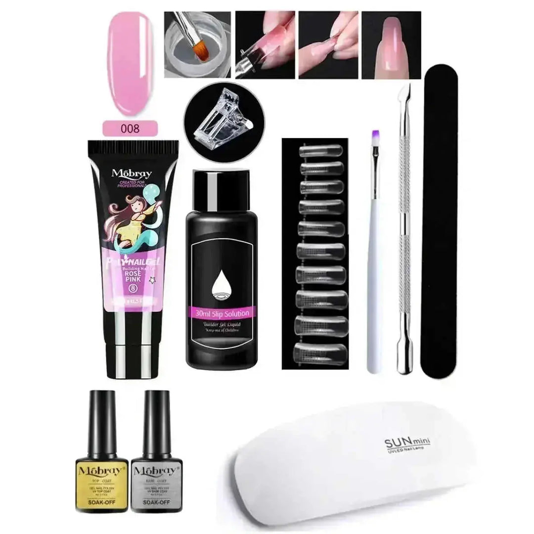 crystal nail extension kit | professional nail art set | acrylic nail forms set | energy saving