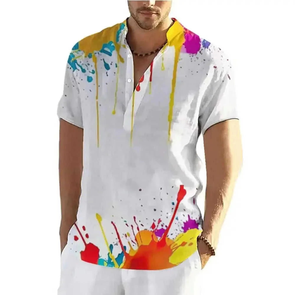 d graffiti print t-shirt | lightweight cotton tee | breathable summer shirt | ultrasonic cleaning