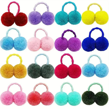 cute pet hair ties | soft pom pom hair ties | pet hair accessories for dogs | ultrasonic cleaning