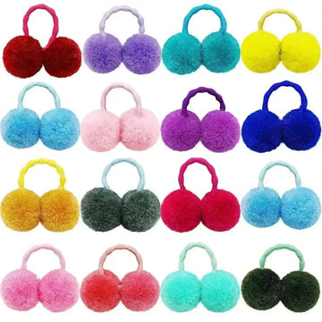 cute pet hair ties | soft pom pom hair ties | pet hair accessories for dogs | ultrasonic cleaning