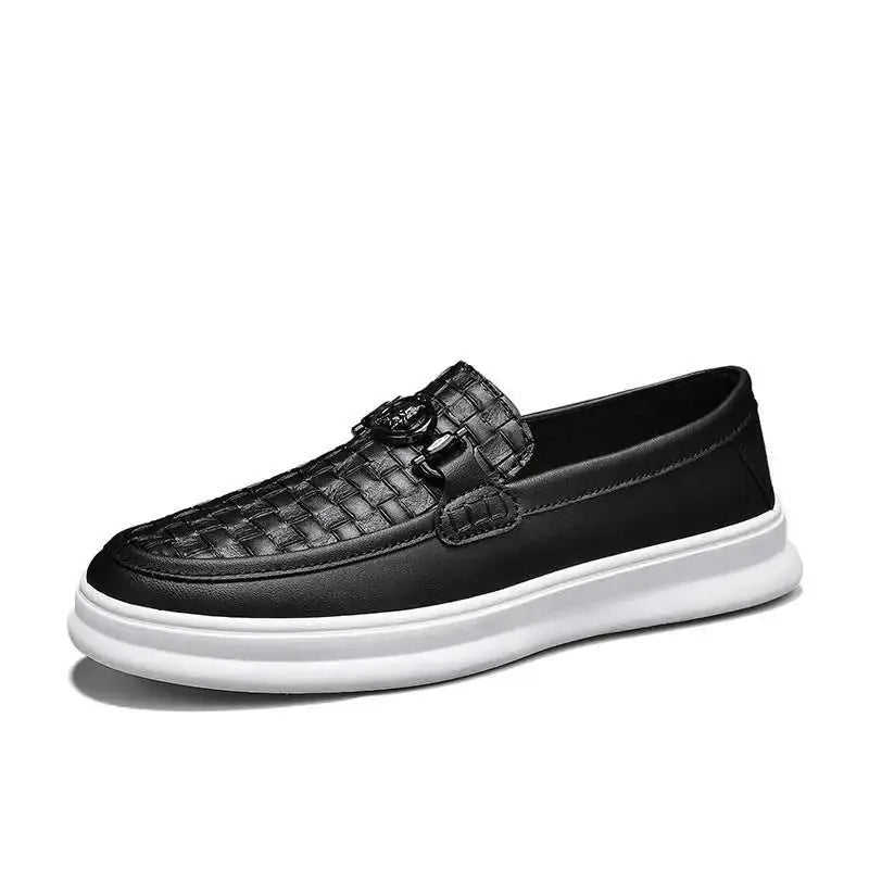 Fashion Retro Men's British Style Low-top Slip-on Small Leather Shoes Meifu Market