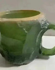 400ml Resin Crystal Coffee Mug - Elegant Mineral Design with Handle - view 33 (pattern: check)