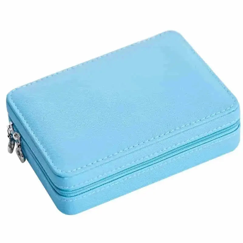 Multifunctional Jewelry Storage Box For Earrings, Earrings, Rings Blue - available style options
