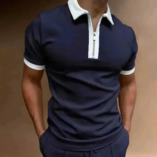 moisture-wicking polo shirt | breathable cotton blend fabric | classic fit mens polo | ultrasonic cleaning