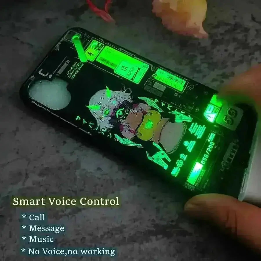 led back cover case | tempered glass protection | wireless charging compatible | energy saving