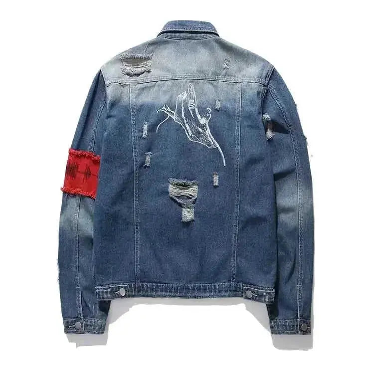 heavyweight denim jacket | embroidered denim jacket | custom embroidery jacket | ultrasonic cleaning