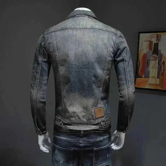 plus size denim jacket for men | heavyweight denim jacket | mens big and tall trucker jacket | energy saving