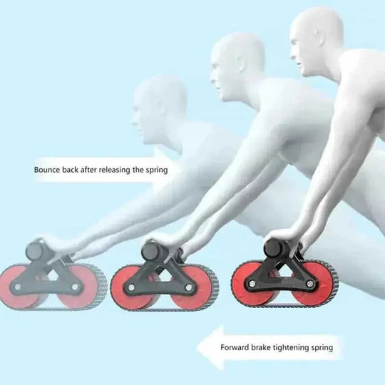 double wheel ab roller | automatic rebound ab wheel | waist trainer roller | energy saving