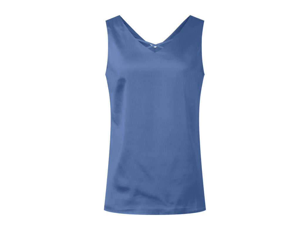 Women's Crossover V-Neck Sleeveless Tank Top - Meifu Market