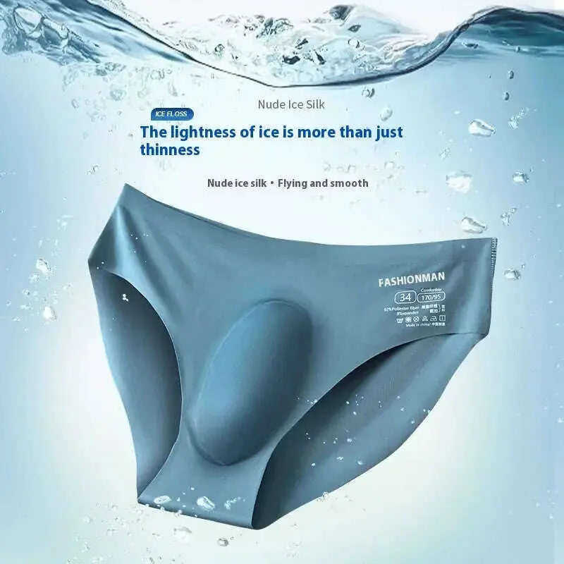 Ice Silk Men's Briefs - Seamless Summer Underwear Breathable & Cooling Meifu Market