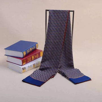 double-sided silk scarf | mens long silk scarf | reversible silk scarf | energy saving