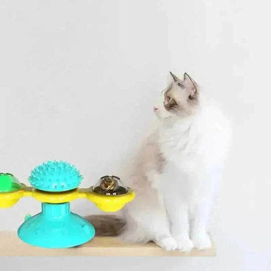 automatic rotating cat toy | interactive cat scratcher | dental cleaning cat toy | energy saving