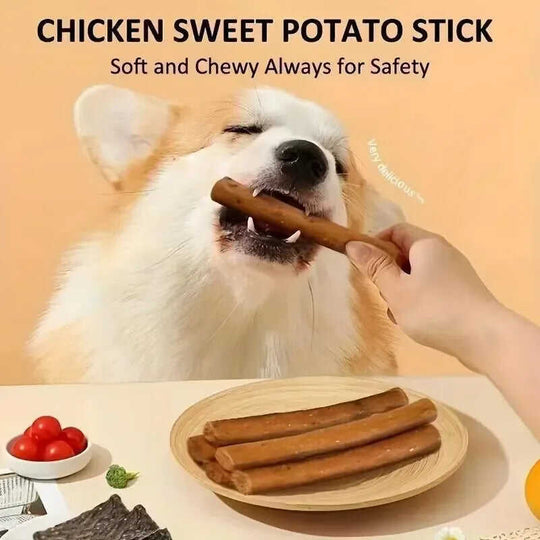 Pet-shaped Chik Chicken Wrapped In Rawhide Chewy Natural Meat Snack For Dogs Suitable For All Sizes. Meifu Market