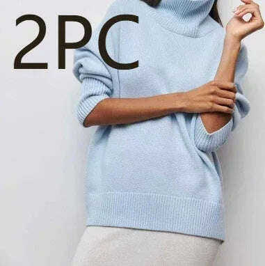 Women's Long-sleeved Pullover Solid Color Sweater Meifu Market