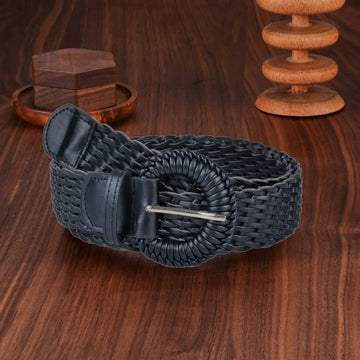 handmade leather belt for women | genuine leather woven belt | adjustable waist belt | energy saving