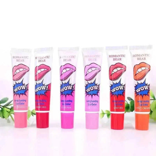Amazing 6 Colors Peel Off Liquid Lipstick Waterproof Long Lasting Lip Gloss Mask Moisturizer Makeup Tear Pull Lip Lint...