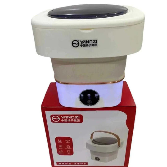 Portable Folding Small Underwear Socks Portable Washing Machine Purple - angle view with blue 10l portable mini washing ma...