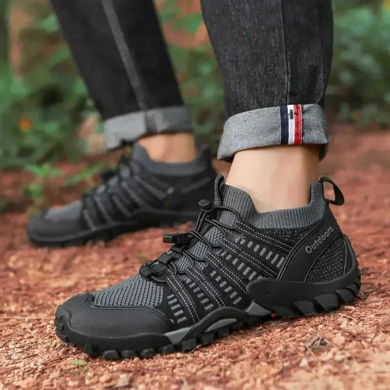 Outdoor Mountaineering Water Sports Breathable High-top Mesh Hiking Shoes Meifu Market