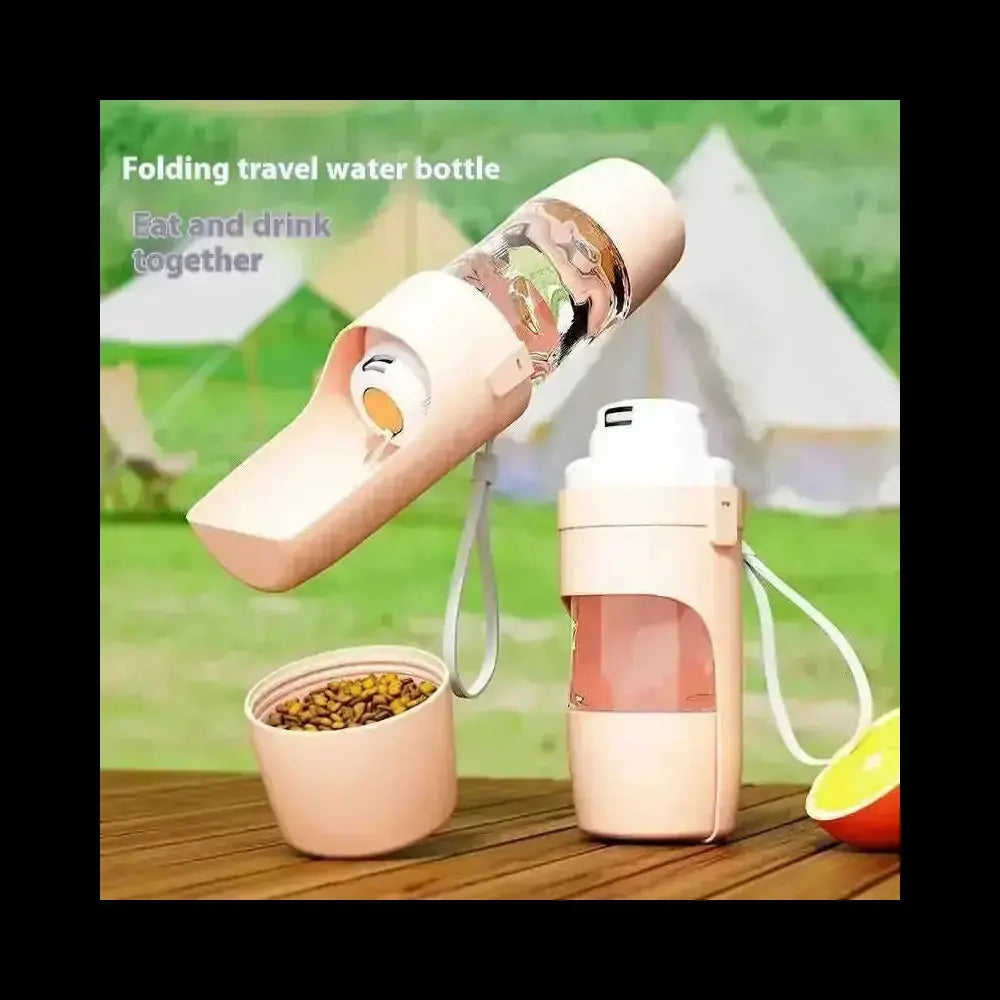 2-in-1 Travel Dog Water Bottle - Portable Pet Dispenser & Feeder - Meifu Market