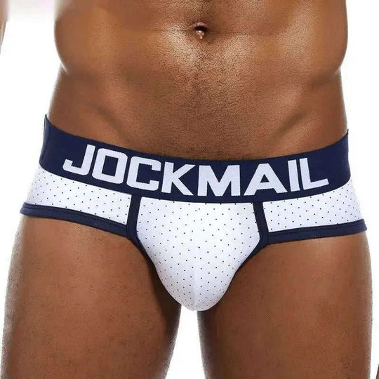 Men's Pure Cotton Triangle Briefs - Polka Dot Sweat-Absorbent Meifu Market