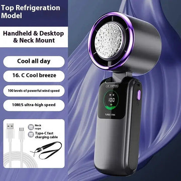 high-speed handheld fan | adjustable speed mini fan | portable folding fan | ultrasonic cleaning