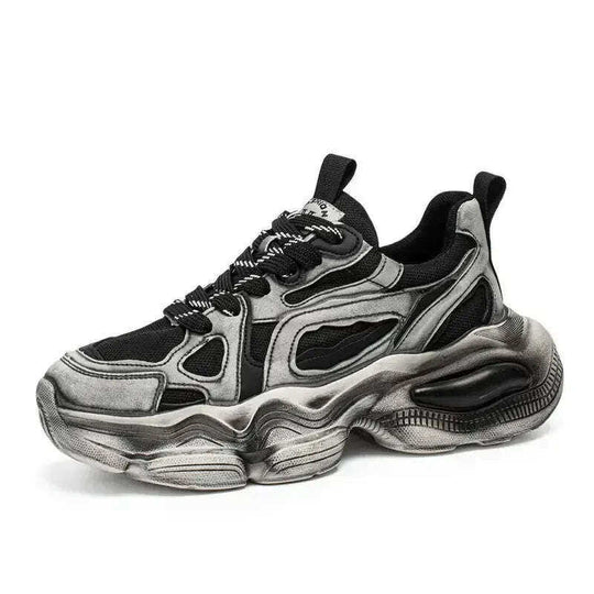 Personalized Brush Color Mesh Casual Height Increasing Men's Sneaker Meifu Market