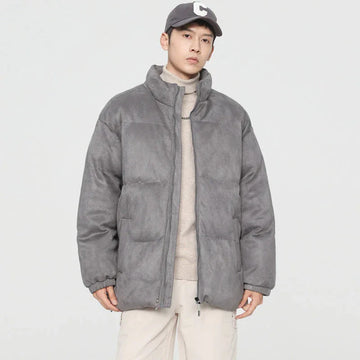 Stand Collar Deerskin Velvet Loose Windproof Warm Quilted Jacket High Quality Trendy Wild Protection Meifu Market