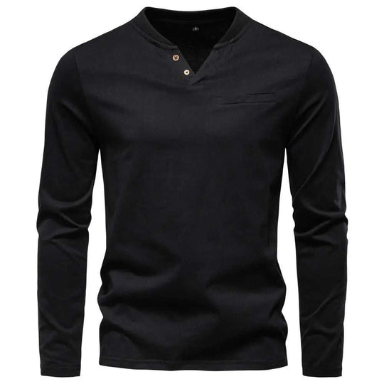 Mens V Neck Slim Fit Base Layer Shirt Khaki - front view 0
