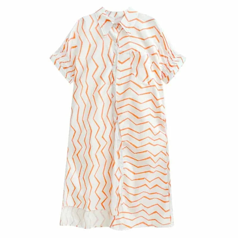 lightweight cotton fabric | breathable summer dress | striped shirt dress | ultrasonic cleaning