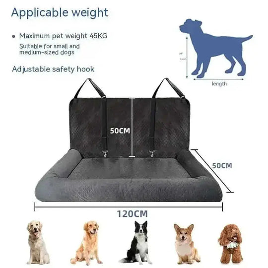 Car Pet Pad Removable And Washable Kennel Gray - close-up detail shot