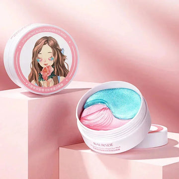 sakura collagen eye patches | 60 piece eye mask set | anti dark circles treatment | ultrasonic cleaning