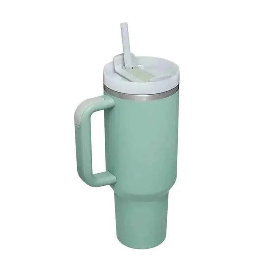 oz insulated tumbler with straw | stainless steel vacuum insulation | large capacity coffee mug | ultrasonic cleaning