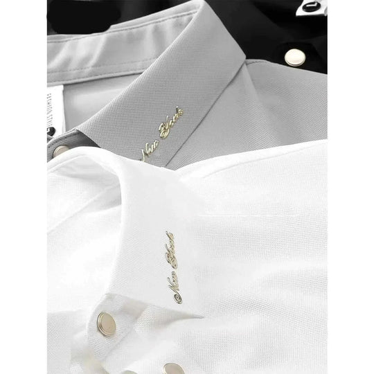 seamless ice silk polo shirt | moisture-wicking polo shirt for men | lightweight summer polo shirt | energy saving