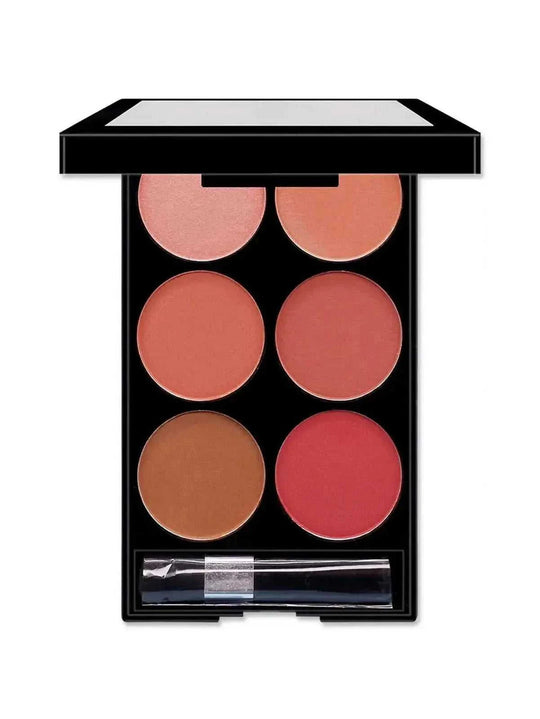 six-color blush palette | cruelty-free makeup palette | vegan blush compact | ultrasonic cleaning