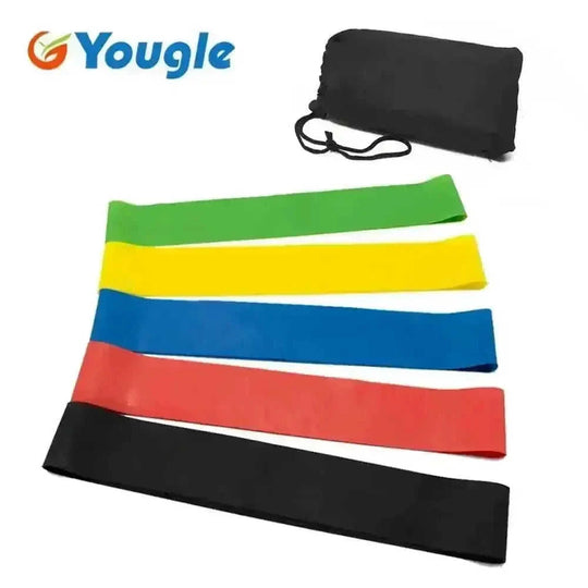 heavy-duty latex resistance bands | 5-level resistance set | home gym equipment | energy saving