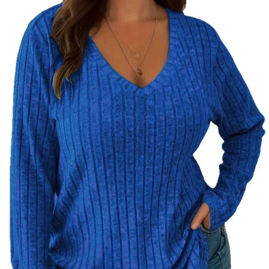 brushed cotton fabric | oversized fit t-shirt | long sleeve v-neck | ultrasonic cleaning