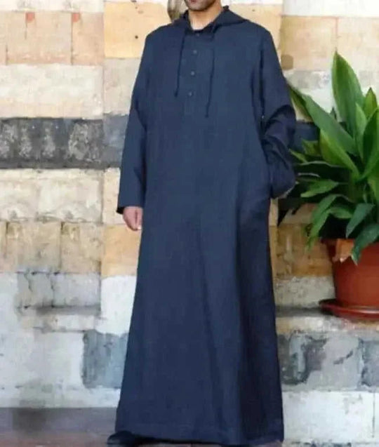 lightweight cotton fabric | breathable long sleeve robe | adjustable hooded shirt | energy saving