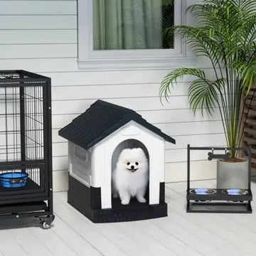 PawHut Outside Dog Kennel House, For Miniature Dogs, 64.5 X 57 X 66cm Meifu Market