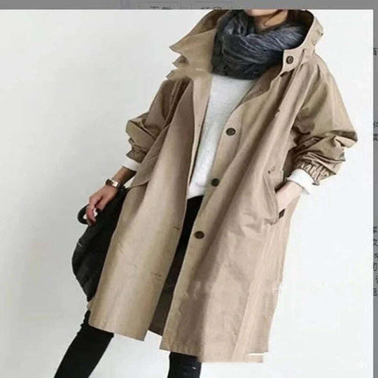 Women Windbreaker Jacket Casual Loose Button Pockets Hooded Quick Dry Windproof Waterproof Clothes For Outdoor Hiking Camping Meifu Market